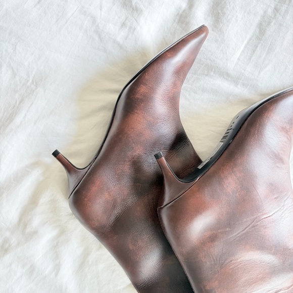 Schutz // NEW Maryana Lo Brown Leather Knee Boots - Picture 8 of 11